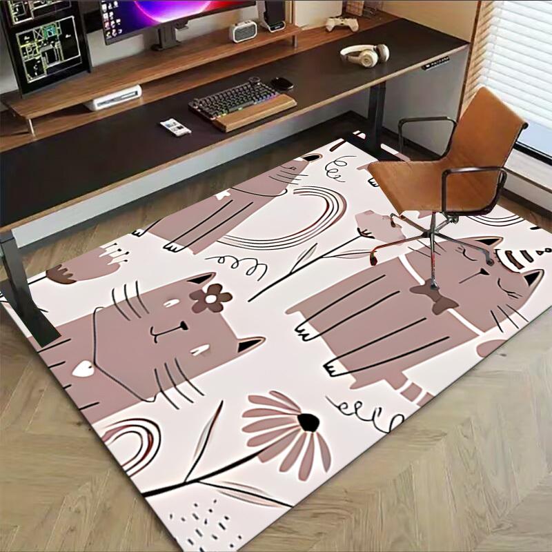 1PC cat flower Carpet Ultra Soft, Thick & Absorbent, Non Slip Machine Washable Mat for Entryway