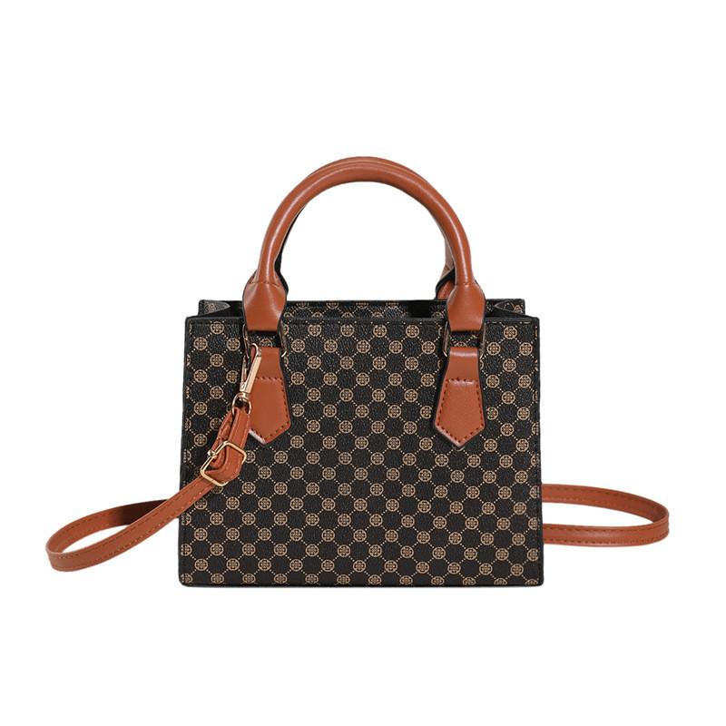 

Trendy Retro Quilted Square Handbag For Women Winter New Casual Shoulder Crossbody коричневий