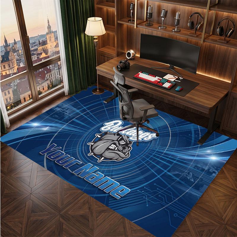 Canterbury-Bankstown Bulldogs Personalisierter Kristall-Samt-Teppich, Benutzerdefinierter Namens-Text Weicher Anti-Rutsch-Teppich für Wohnzimmer Schlafzimmer