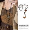 Retro ethnic style long pendant necklace light luxury niche high-end sweater chain temperament versatile personality jewelry women