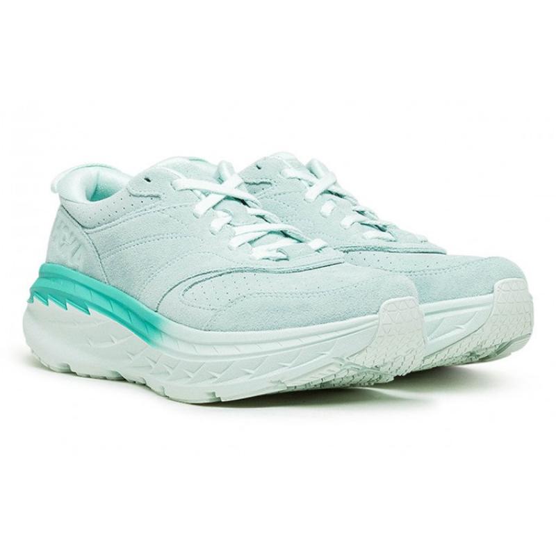 HOKA ONE ONE Bondi L Suede Blue Glass All Gender Sneakers 1122572-BGAT