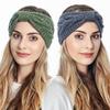 Dámska pletená čelenka do vlasov Uzol Háčkovanie Zimné náušník Twist Vlnené čelenky Pokrývka hlavy Turban Obväz na hlavu Bandáž do vlasov Doplnky do vlasov