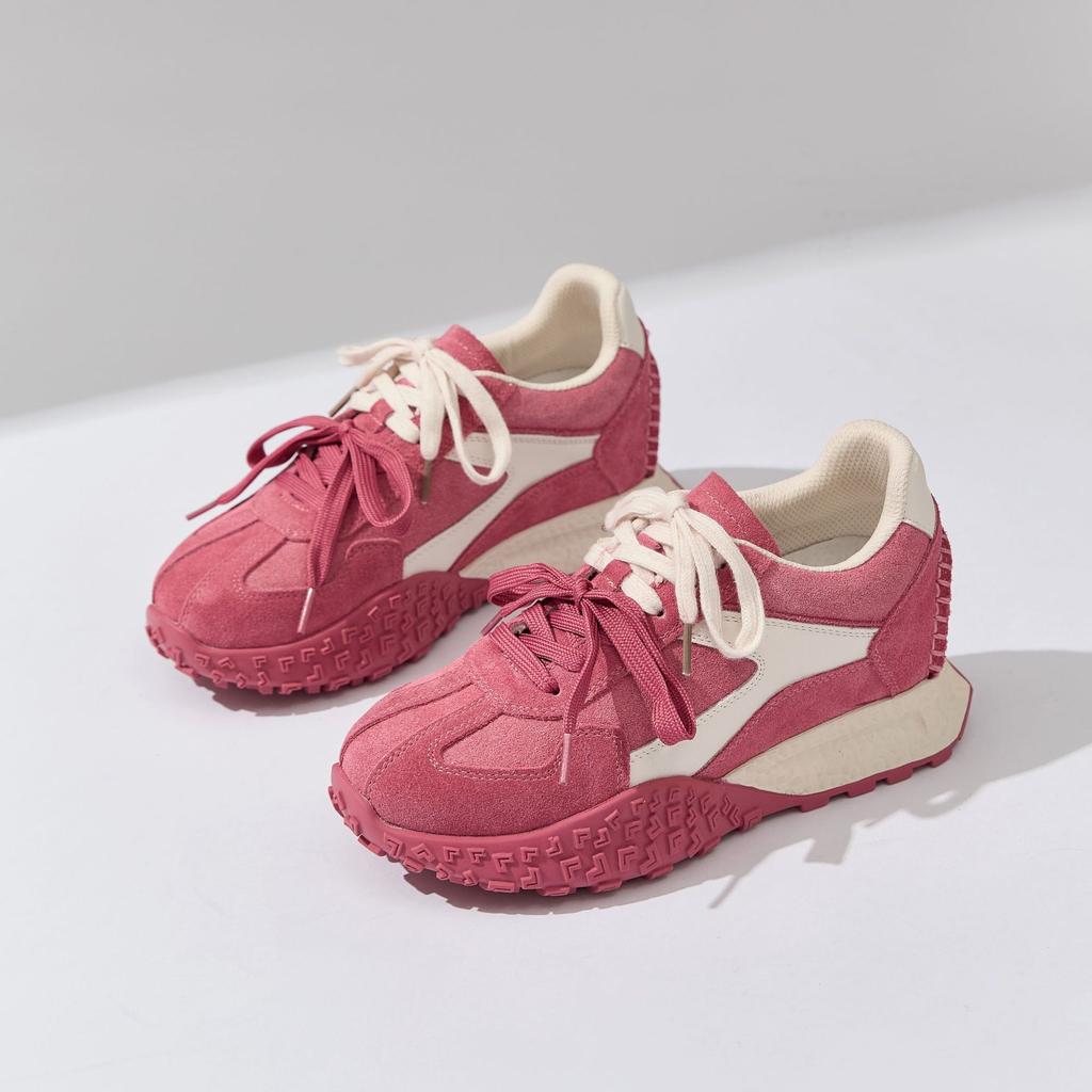 Inner height increase German training shoes women's 2025 thick-soled invisible 7CM Forrest Gump shoes small versatile casual sports shoes