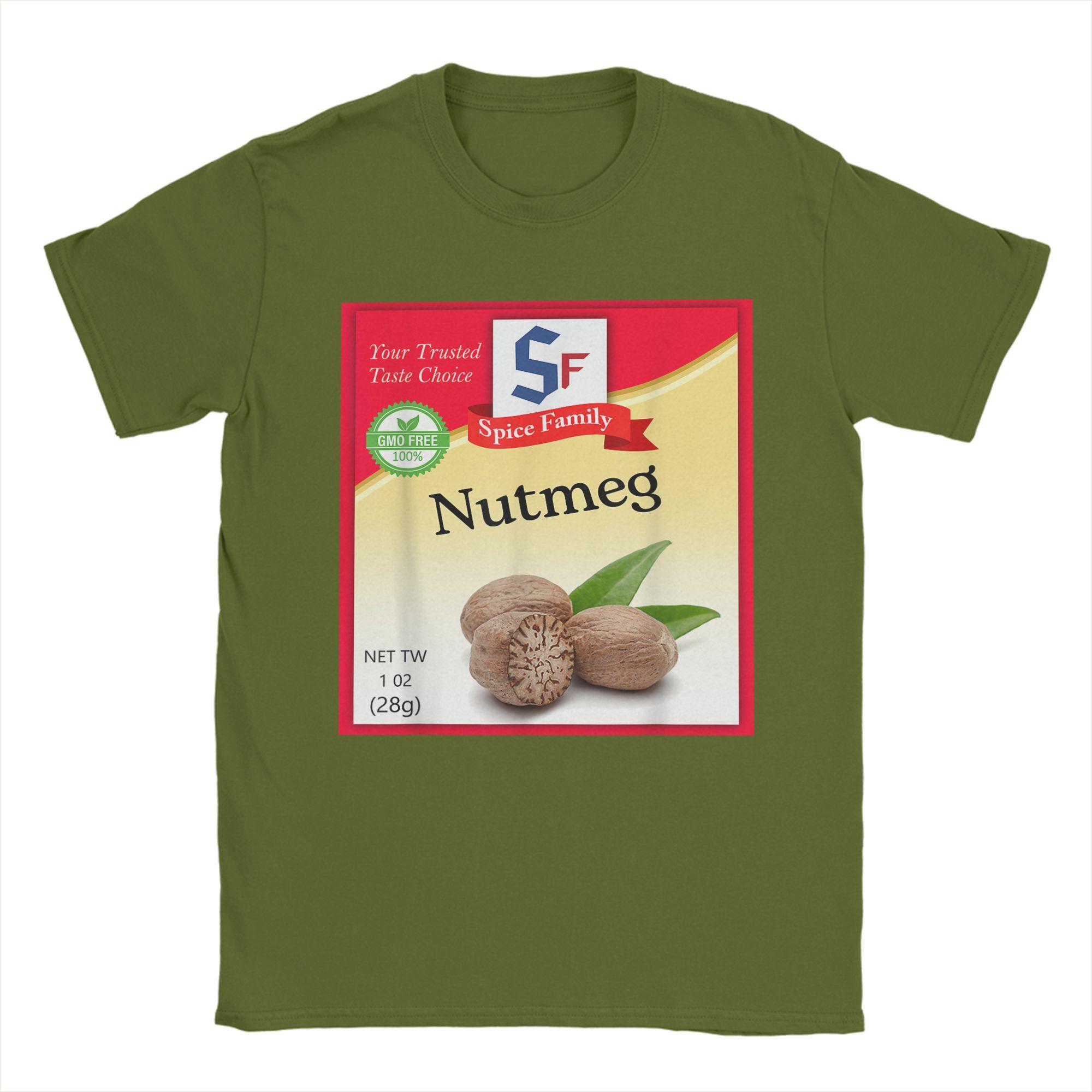 Nutmeg Spice Condiment Costume Holiday Spice Group Costumes T Shirts Men Cotton Funny T-Shirts Tee Shirt Short Sleeve Clothe 4XL