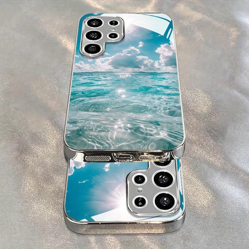 Galvanisierte goldene neue Handyhülle für Samsung Galaxy S26 Ultra S25 Plus S24 S23 S22 fe gehärtetes Glas Künstlerische Texturmuster