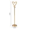 Heart-Shaped Stainless Steel Table Card Holder for Weddings, Restaurants, or Banquets.
