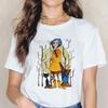 Maglietta Horror di Moda Bambola Coraline Sogni Maglietta Y2k Donna Vintage Gotica Magliette Grafiche di Halloween Abbigliamento