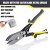 5Blade Crimper Metal Sheet Crimping Tool for 22-28Gauge HVAC Ductwork And Downspouts Stove Pipe With Ergonomic Handle