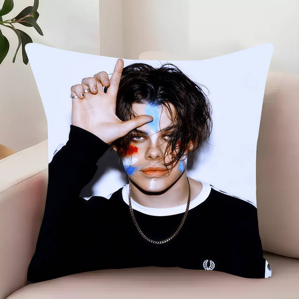 Singer Y-YUNGBLUD Idols Pillow Case Decor Protective Covers Comfortable Soft For Sofa Living Room Home Office 12x12Inch