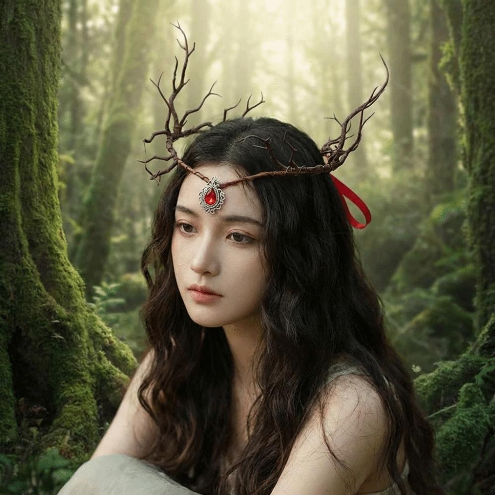 Fantasy Elven Crown Diadem Fairy Headpiece Photoshoot Elf Tiara Gothic Style