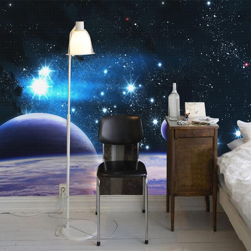 Mural Wallpaper 3D Universe Space Star Planet Wall Mural Living Room Sofa Bedroom Decor Wall Mural 3D Wall Paper