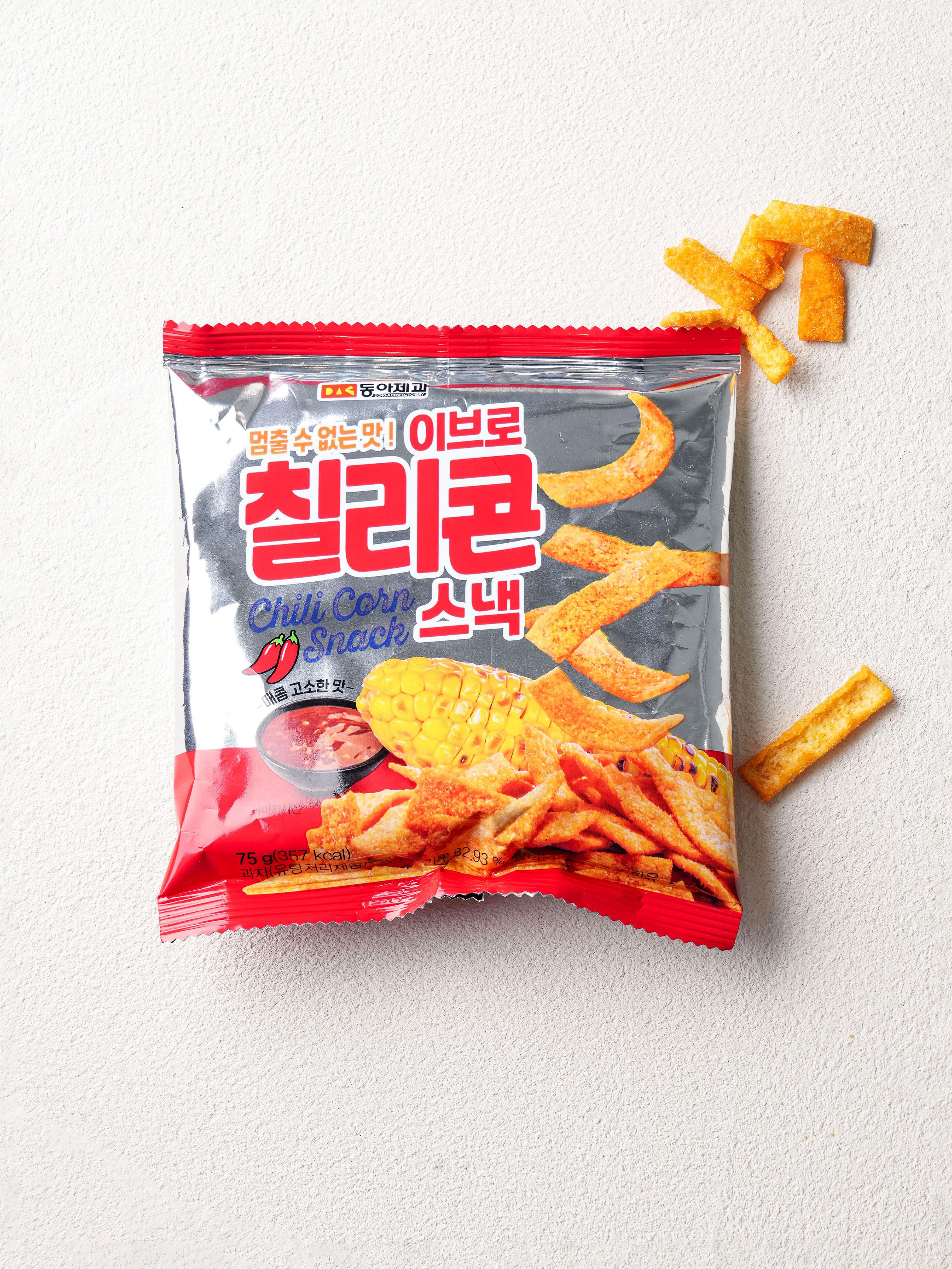 Evro Chilicon Snack 75g - Spicy Corn Chips 1ea