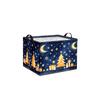Christmas Square Foldable Storage Basket for Home Organization and Holiday Storage