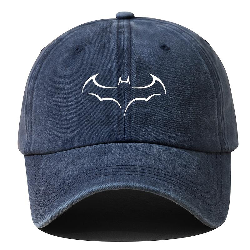 Men's baseball cap outdoor versatile casual soft top hat casual dad truck hat retro washed bat print hip-hop hat