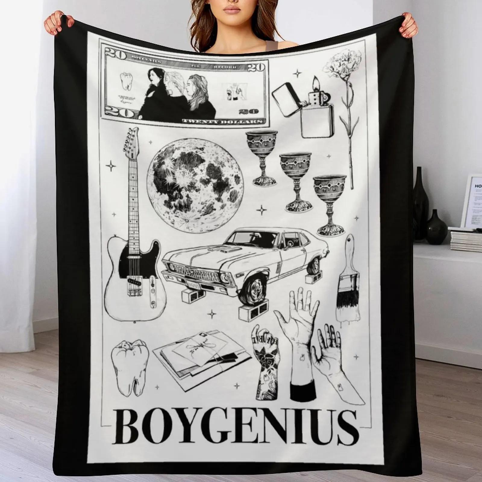 

boygenius illustrations Throw Blanket Faux Fur Soft Warm Blanket for Bed 102x76cm(40x30in)
