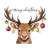 Festive Window Clings Christmas Elk Toilet Seat Cover Sticker, Cartoon Reindeer Lid Durable Waterproof Decals Decal, Self-Adhesive