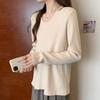 NaVaVa Women Ribbed V Neck Long sleeVe Knit Top Nk3194