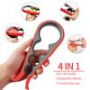 Kitchen Gadgets 4 in1 Lid Jar Opener Kitchen Tools Handy Screw Cap Best Openers Multi Purpose Can Non-slip Bottle Home Gadget