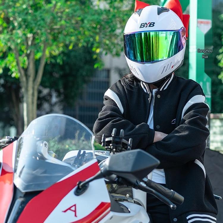 Motorradhelm Rückenlehne Schleifendekoration für Integralhelme