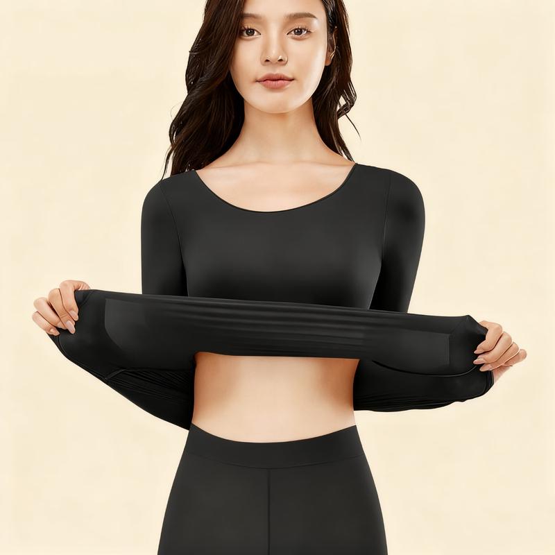 Бесшовный теплый базовый топ L