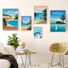 Tourist Landscape Poster Spain Menorca French Riveria Santorini Canvas Print Nordic Wall Art Picture