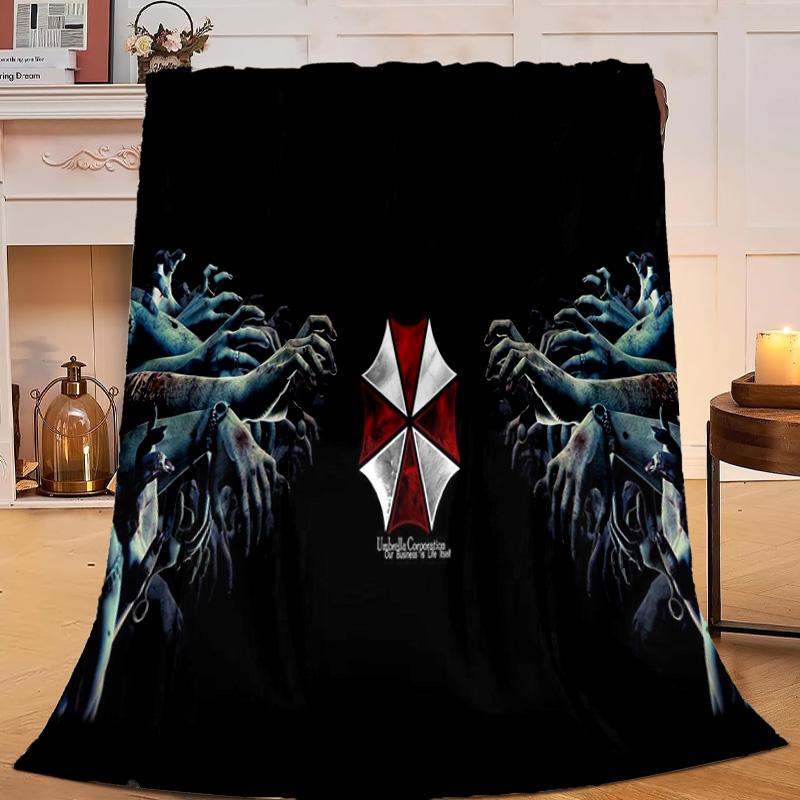 1PC Umbrella Symbol Flannel Blanket Gift, Suitable for Both Men And Women, Soft Ideal for Beds And Sofa, Birthday Or Christmas Gift