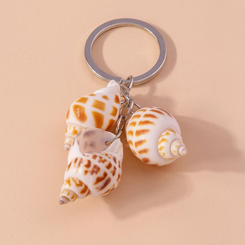 Fashion Pearl Shell Starfish Keychain Y2K Crystal Key Ring Pendants for Women Girls Handbag Decor DIY Summer Beach Jewelry Gifts