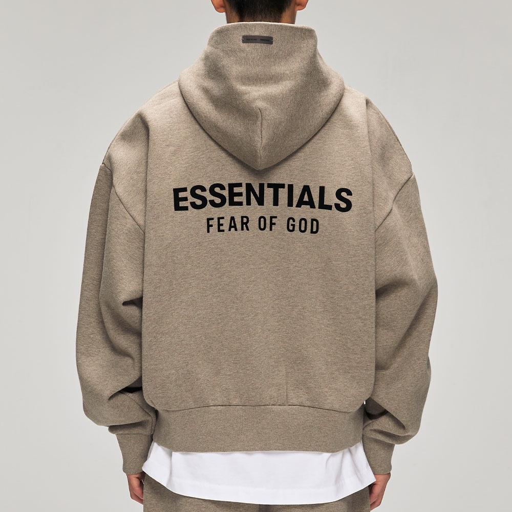 Fear of God Essentials Classic Full Zip-Up Hoodie 'Homestead Heather' Men's 192AS254781F