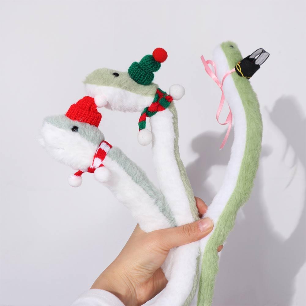 Wrap Around Arm Snake Stuffed Plush Doll Plush Green Snake Animal Doll  Car Decor
