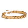 Yhpup 316L Stainless Steel Charm Polished Chain Golden Bracelet Bangle Statement Wide Pvd Adjustable Wrise Jewelry Women Men