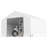 Garden Shed and Garage Tent 3x3 M Waterproof with Roll-Up Door, Metal and PE, White