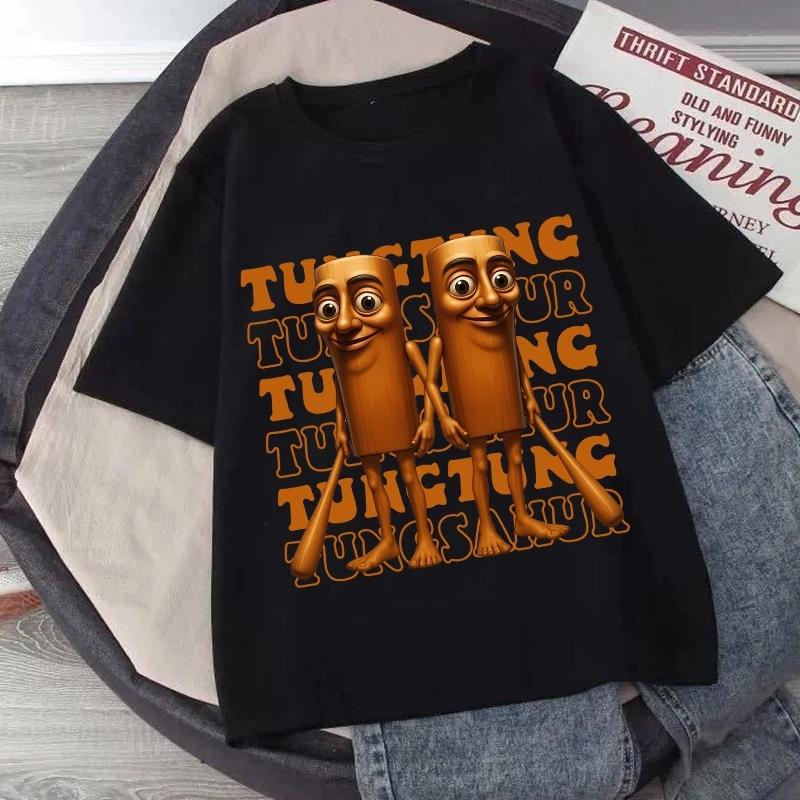 

Тралалеро Тралала Мальчики Принтованные Подростковые Яркие Повседневные Топы Футболка Мальчики и Девочки Повседневная Свободная Ретро Футболка с Коротким Рукавом 100cm