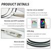 43.31 inch Streamer Car Ambient Lights RGB 64 Color Universal LED Interior Hidden Under Acrylic Strip Symphony Atmosphere Lamp