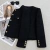 Women's Spring and Fall Round Neck Small Perfume Short Jacket Temperament Exquisite Tops