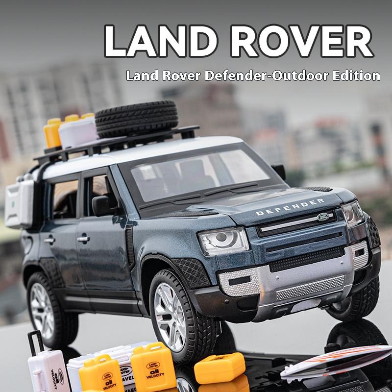 1:24 Land Rover Defender SUV Off Road Vehicle Alloy Diecast Sound & Light Car Model Collection Ornaments Toys With Children Gift