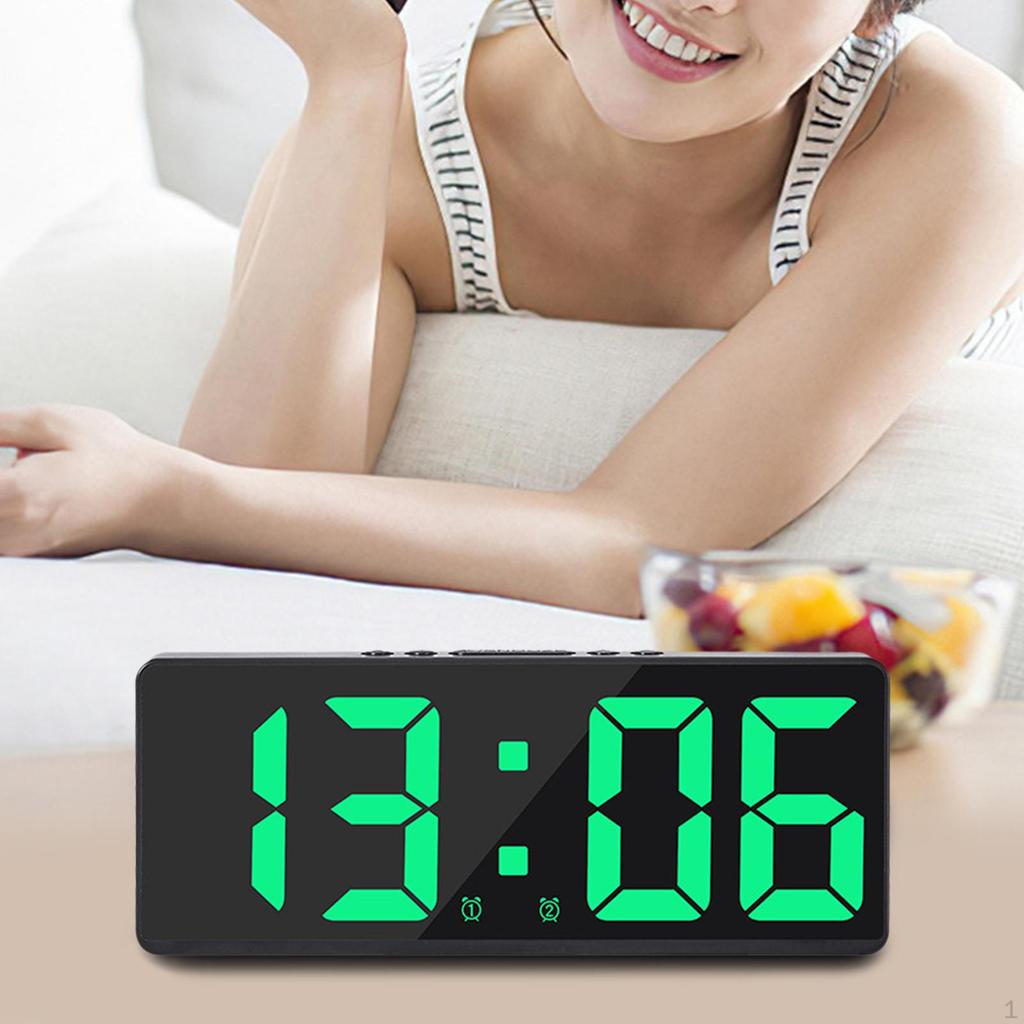 Digital Electronic , USB Large Display with Snooze 2 s Dimmable Temperature 5 Brightness Office
