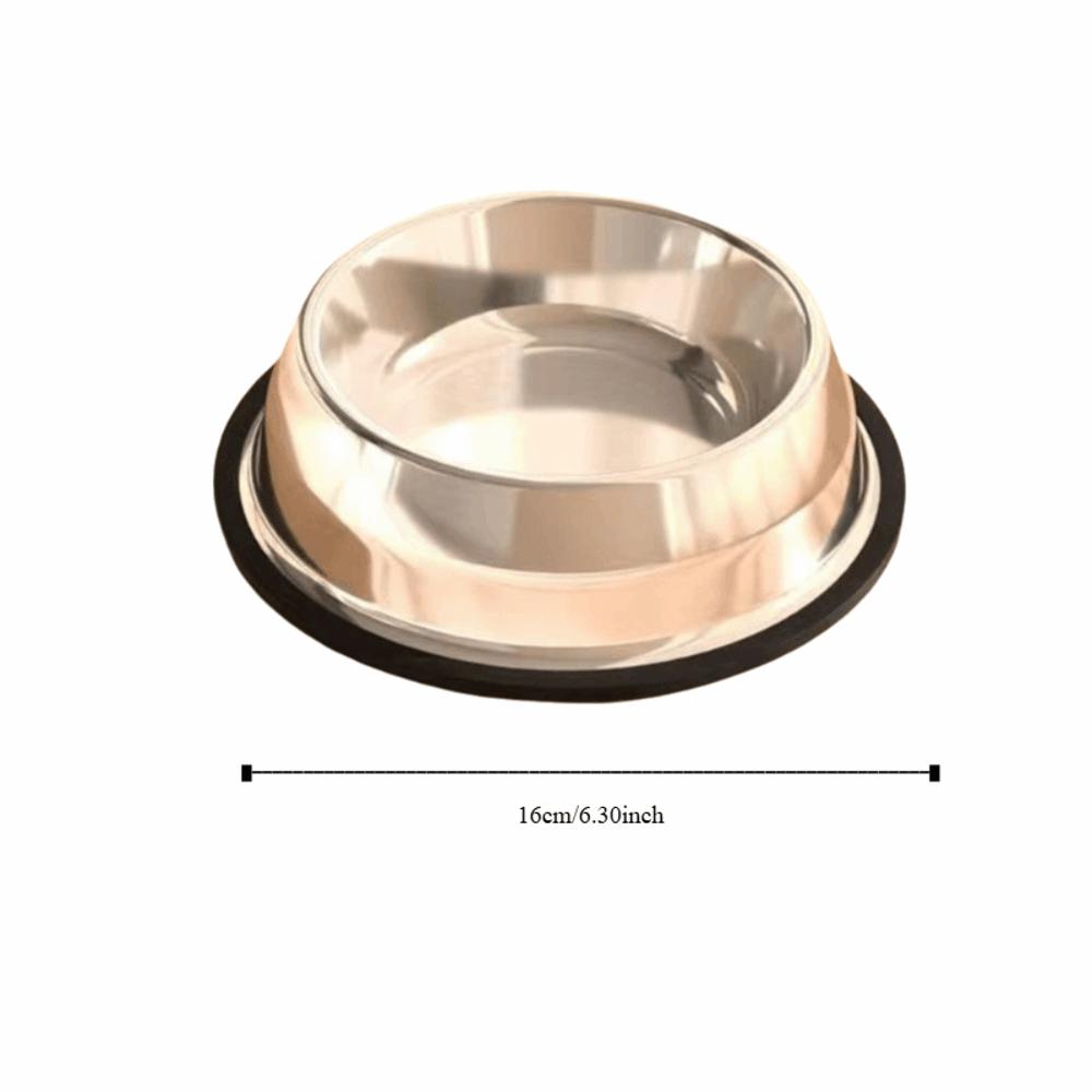 

Stainless Steel Metal Feeder Bowl Non Slip Drinking Water Bowl Pet Feeding Bowl Pet Accessories Silver S