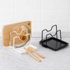 Rustproof Pan Pot Lid Holder Iron Shovel Spoon Rest Multifunctional Cutting Board Stand  Countertop