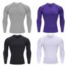 Men Compression Running T-Shirt Long Sleeve Crew Neck Breathable Sweat Absorption Quick Dry Jogging Workout Shirt