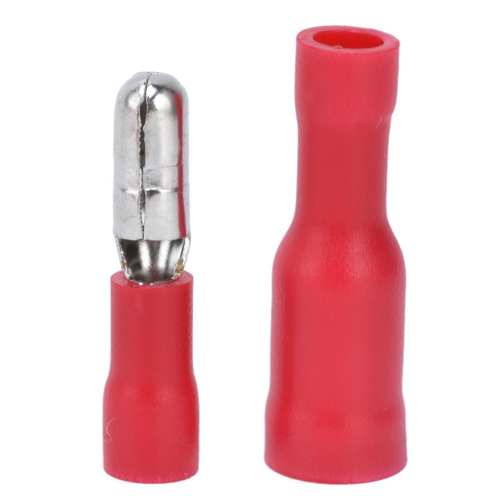 50 Pairs Red Male Female Connectors 22-16 AWG Wire Crimp Connectors Audio Wiring