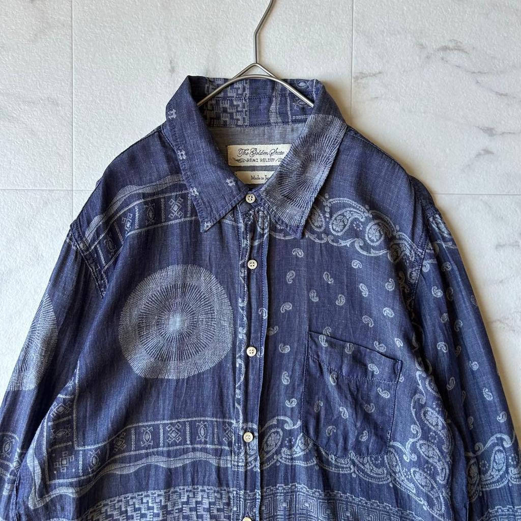 Used REMI RELIEF Paisley Pattern Shirt Linen Blend
