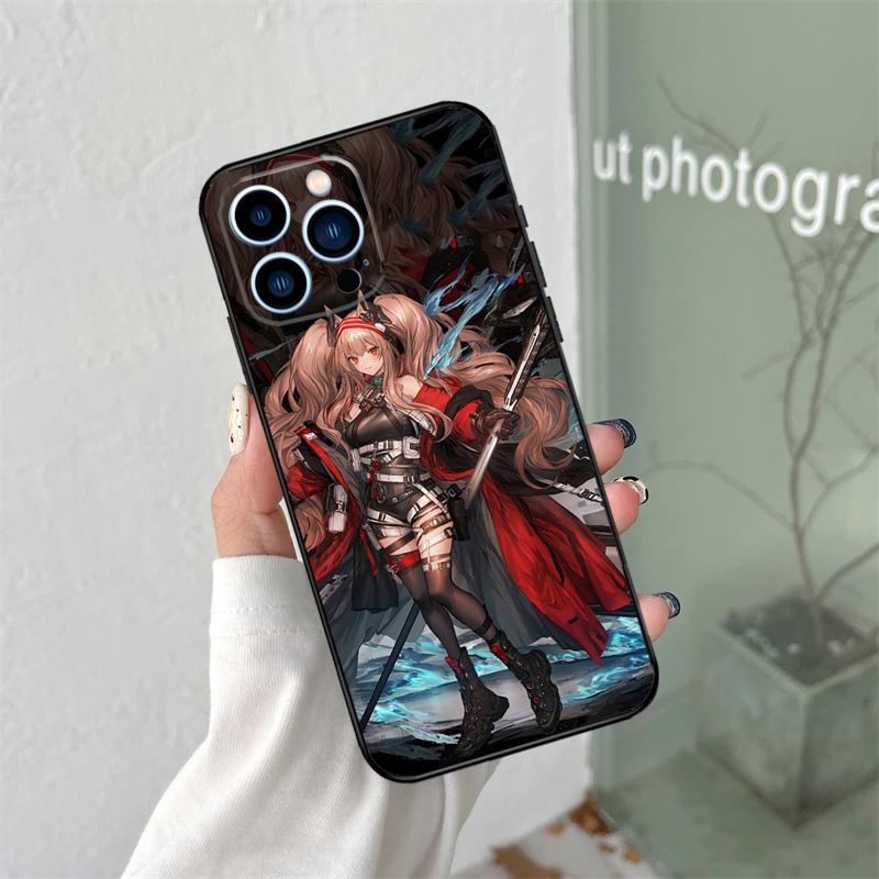 Amiya Ansel Arknights Silicone Soft Case For iPhone 17 Air 11 15 16 14 Pro Max 12 13 Mini 16 Plus 16e Back Cover