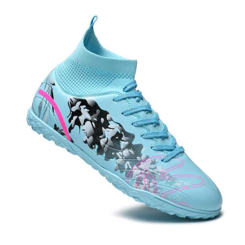 Large Size Football Shoes Broken Nails Boys and Girls Teenagers Students High Top Professional Game Training Sports Shoes
