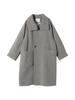 Ships Any PURE WOOL Stand & Big Collar Coat 724170002 Gray One Size