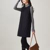 Round Neck Sleeveless Diamond Grid Quilted Cotton Vest Dress