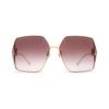 Winddichte Feinspiegelbeine Unregelmäßige Form Sonnenbrille Damen Sonnenbrille Gold GG1322SA003