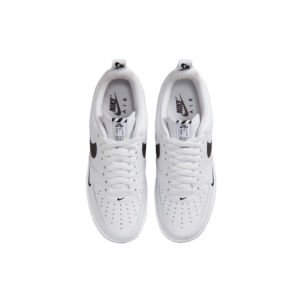 New Nike Air Force 1 07 LV8 Reflective Swoosh   White Black FV1320-100