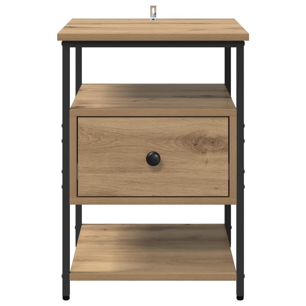 Artisan Oak Nightstand 40 X 42 X 56 Cm Engineered Wood
