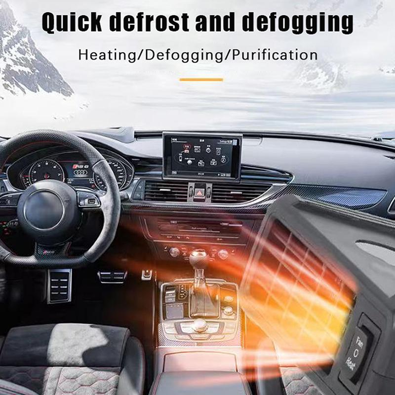 Electric Car Heater Air Cooler Fan 12V/24V Portable Demister Defroster Heating Fan Dryer Windshield Defogging Accessroies