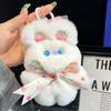 Real Fur Bunny Keychains Fluffy Doll Keychain Charms for Keychains Keyring Cute Plush Doll Pendant Bag Accessories Key Ring Gift
